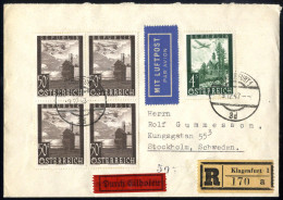 Cover 1947, Drei Rekommandierte Luftpostbriefe (zwei Zusätzlich Expreß) Vom 18.6. Von Wien Nach New York, Vom 9.12. Von  - Andere & Zonder Classificatie