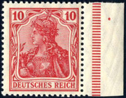 ** 1905/13, Germania, 10 Pf Orangerot, Postfrisch, Attest Jäschke-Lantelme, Mi. 86 Id / 500,- - Other & Unclassified