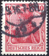 O 1915/19, Germania, 10 Pf Lilarot, Gestempelt, Signiert Hochstädter, Attest Jäschke, Mi. 86 IIe / 3000,- - Sonstige & Ohne Zuordnung