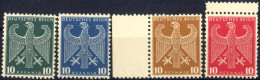 (*) 1925/26 Ca., Adler-Großformat Zu 10 Pfennig In Den Farben Ocker, Tiefblau, Karmin Und Grün Sind Essays Letzter Entwü - Otros & Sin Clasificación