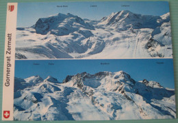 Zermatt (VS) -  Zweibild-Panoramakarte "Gornergrat Zermatt" - Zermatt