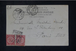 CHINE - Type Dragon X 2 Sur Carte Postale ( Pékin ) Pour La France En 1902 - L 152378 - Brieven En Documenten
