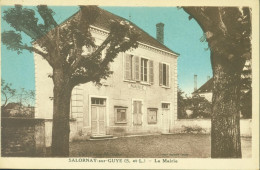 CPA CP Salornay Sur Guye Saône Et Loire La Mairie - Other & Unclassified