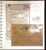 Cover 1928, Ein Brief Und Zwei Fahrscheine Für Eine Fahrt Mit Dem Schiff "MONTE CERVANTES", Der Frankierte Brief Mit Sau - Other & Unclassified