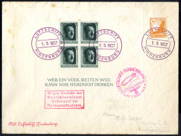 Cover 1930-39, Lot Mit Sechs Zeppelinbriefen Bzw. -karten Mit Verschiedenen Frankaturen; Dabei Nordlandfahrten 1930, Deu - Andere & Zonder Classificatie