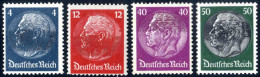 ** 1933, Freimarken Hindenburg (II) 4, 12, 40 Und 50 Pf. Postfrisch (12 Pf. Links Unten Kurzer Eckzahn), Jeder Wert Mit  - Other & Unclassified