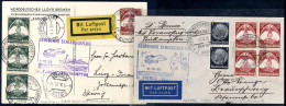 Cover 1935, Zwei Schleuderflugbelege, Einer Des Dampfers Europa (mit Stempelfehler F Statt E) Am 2.10. Nach Southampton  - Other & Unclassified