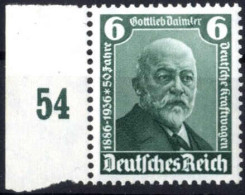 ** 1936, Automobilausstellung, 6 Pf Mit Plattenfehler "le" In Daimler Schräg, Postfrisch, Befund Schlegel, Im Seitenrand - Otros & Sin Clasificación