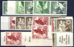 ** 1938/40, Alle Zusammendrucke Zu Den MH 45 + 46 + 47, Komplett Postfrisch - Sonstige & Ohne Zuordnung