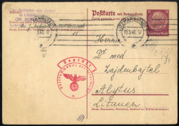 Cover 1941/43, Ganzsachenkarte Zu 15 Pf, Fragekarte Mit Absender "der älteste Der Juden In Litzmannstadt" Am 19.3.1941 N - Andere & Zonder Classificatie