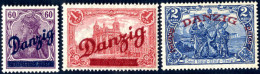 **/* 1920, Großer Innendienst, Komplette Serie Der Drei Werte, 60 Pfennig Und 1 Mark Postfrisch, 2 Mark Gefalzt, Attest  - Altri & Non Classificati