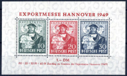 ** 1949, Exportmesse, Block Mit 30 Pf Schwarzviolettultramarin, Postfrisch, Mi. Bl 1 C / 700,- - Autres & Non Classés