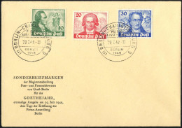 Cover 1969, Goethesatz Auf Nicht Gelaufenem Amtlichen FDC-Brief Gestempelt Mit Dem Ersttagsstempel "(1) BERLIN - CHARLOT - Other & Unclassified