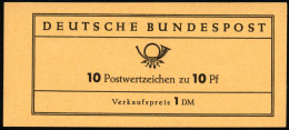 ** 1961, Markenheft-Blatt 11, Deckelperforation Mit 25-26 Löchern, Postfrisch, Attest Schlegel Ohne Signatur (Mi. 7 A II - Autres & Non Classés