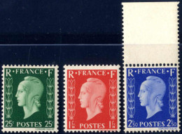 ** 1944, Marianne Dulac : Imprimés De Londres Non émis, Six Valeurs, Neufs Avec Gomme Originale Intact (Yv. 701A-701F, M - Altri & Non Classificati