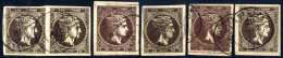 Delcampe - O/pair 1876, 30 Lepta Athens Printing, Lot Of 27 Pieces And One Horizontal Pair Used, All With Good To Very Large Margin - Andere & Zonder Classificatie