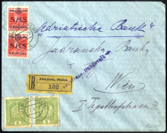 Cover 1919, Rekobrief Vom 7.5.1919 Von Janjina, Dalmatien Nach Wien, Vorderseitig Frankiert Mit Zwei Stück "Kaiser Karl" - Other & Unclassified