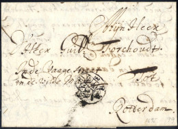 Cover 1693, Brief Mit Rotterdamer Drei Stuiver Posthornportostempel Auf Brief Von Amsterdam Am 15.8. Nach Rotterdam, Seh - Andere & Zonder Classificatie