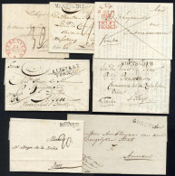 Cover 1781/1830, 7 Briefe Mit Sehr Klaren Verschiedenen Stempeln (s Haage, P.P. Rotterdam, Gorcum, Maassluis, Heerenveen - Altri & Non Classificati