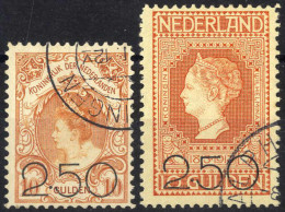 O 1920, Königin Wilhelmine, 2.50 (G) Auf 10 G, Beide Werte Gestempelt, Mi. 99,100 - Andere & Zonder Classificatie