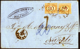 Cover 1872, Unfranked Lettersheet Dated 30/11.4.1872 From Braila Via Wien To Napoli, Taxed At Arrival With "7" (dec.) An - Andere & Zonder Classificatie