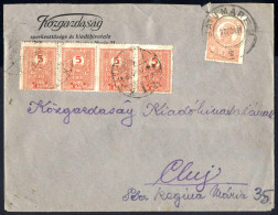 Cover 1922-24, Lot Drei Briefe Nach Cluj Und Ein Passierschein Von Calafat Mit Verschiedenen Frankaturen (4x10 B., 2x30  - Altri & Non Classificati