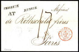 Cover 1843, Teilfranko-Brief Vom 18.9.1843 Von Odessa über Triest Nach Paris, Dort Mit "17" (dec.) Taxiert; Daneben Die  - Sonstige & Ohne Zuordnung