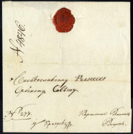 Cover 1837, Official Report From RACA Quarantine Station Sent By Courier To The National Assembly In Kragujevac Showing  - Serbien