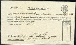 Cover 1840, Raca Quarantine Station Certificate Of One Day Treatment For Person Entering To Serbia, With Quarantine Fee  - Servië