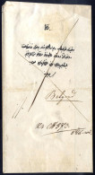 Cover 1846, Ottoman Official Letter From Constantinople To Belgrade, Disinfected At Aleksinac Quarantine Station And Rec - Serbie