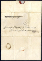 Cover 1848, Locally Posted Private Letter At Aleksinac Showing On Reverse Double Oval Of Disinfection From Aleksinac Qua - Serbie