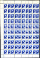** 1955, Airmails 2R Blue&brown Both Line Perf. 12 1/2, Each In Part Sheets Of 100, MNH, Mi 1761C / 1762C 800.-, Zve - Andere & Zonder Classificatie