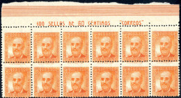 **/bof 1936-8, Freimarke Zu 60 C. Orange Im Postfrischen Oberrand- 12er-Block Mit Randinschrift (Mi. 691, € 660) - Other & Unclassified