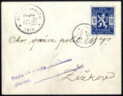 Cover 1918, Halbamtliche Ausgabe (sog. Skauten- Oder Pfadfinder-Ausgabe) 10 H. Dunkelblau Durchstochen Auf Brief Vom 15. - Other & Unclassified