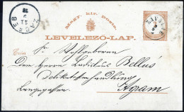 Cover 1877, Zwei Ungarische Korrespondenzkarten Zu 2 F. Vom 13.6.1877 Und Vom 9.9.1878 Von Zavalje Nach Agram (Zagreb),  - Otros & Sin Clasificación