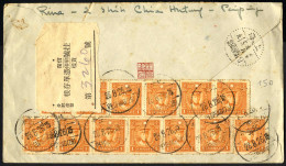 Cover 1926, Rekommandierter Brief Vom 28.8.1926 Von Peiping An Das Italienische Kanonenbott "Carlotta" In Shanghai, Rück - Andere & Zonder Classificatie