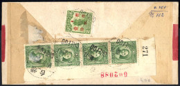 Cover 1935, "Rotbandbrief" (rekommandiert) Vom 16.8.1835 Von Chefoo (heute Yantai), Rückseitig Frankiert Mit 1 C. Auf 2  - Other & Unclassified