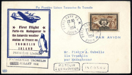 Cover 1954-57, Lot Zwei Flugpostbriefe: A) Von Den Falklandinseln Am 22.1.1957 Navh Firenze, Frankiert Mit 2½ D. (Paar), - Falkland