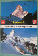 Zermatt (VS) -  Zweibildkarte "Zermatt Matterhorn + Gornergratbahn" - Zermatt