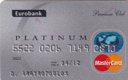 GREECE - Eurobank Platinum MasterCard, 03/04, Used - Tarjetas De Crédito (caducidad Min 10 Años)