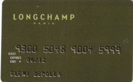 GREECE - Longchamp, Eurobank EFG Credit Card, Used - Geldkarten (Ablauf Min. 10 Jahre)