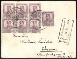 Cover 1909, Rekommandierter Brief Vom 6.9.1909 Von Johore Bahru Nach Wien, Frankiert Mit Drei Senkrechten Paaren Und Ein - Sonstige & Ohne Zuordnung