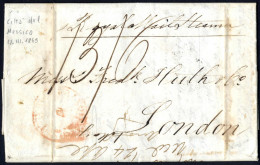 Cover 1849, Kompletter Faltbrief Vom 17.3.1849 Von Mexico City über Veracruz Nach London, Handschriftlicher Vermerk "Roy - Mexique
