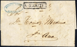 Cover 1861, Brief Aus Sonsonate Am 24.5. Nach Sta Ana Gestempelt "SONSONATE" - El Salvador