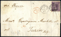 Cover Grossbritannien 1867/80, 6 Belege (4 Briefe Und Zwei Große Briefstücke), Fünf Mit Paar 4 P. Orangerot Und Ein Brie - Altri & Non Classificati