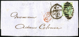 Cover Grossbritannien 1873-76, 9 Briefe, Zwei Mit Paar 3 P. Rosa, 6 Mit 6 P. Grau Und Ein Brief Mit 1 Sh Grün, Alle Mit  - Other & Unclassified