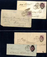 Cover Grossbritannien 1873/80, 24 Briefe Frankiert Mit 2½ P. Lilarosa Oder Dunkelkobalt Nach Italien, Mit Vier Großen Fa - Autres & Non Classés