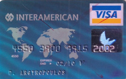 GREECE - Interamerican, EFG Eurobank Ergasias Visa, 05/04, Used - Tarjetas De Crédito (caducidad Min 10 Años)