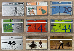 (9 X) - TELEFOONKAART - NEDERLAND - L&G PTT - (ca. 1991-1993) - Public