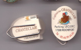 Pin's Ecusson En Papier Plastifié Cafétaria Chanteclair Rochefort  En Charente Maritime Dpt 17 Réf 1420 - Ciudades